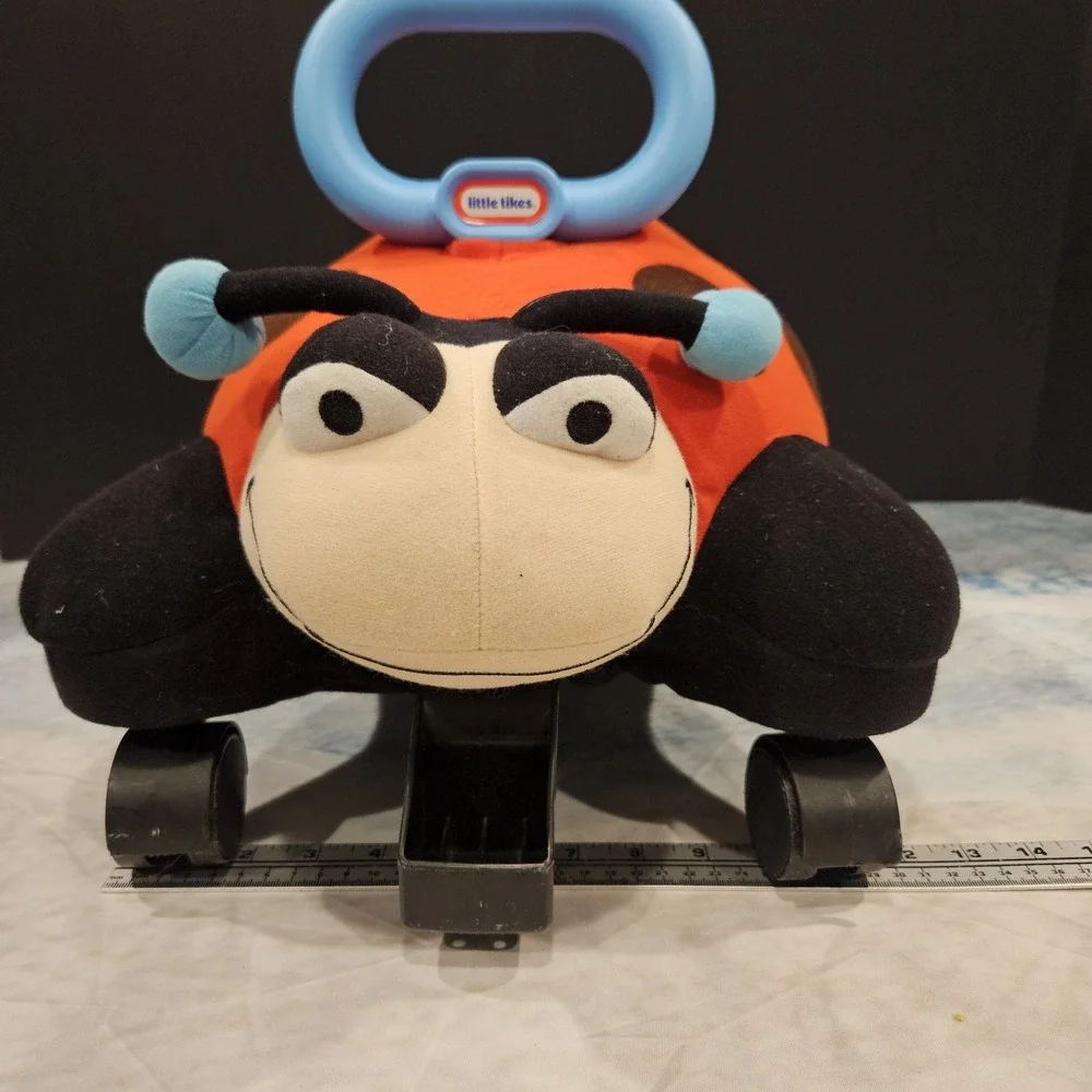 Vintage Little Tikes Ladybug Ride On Scooter Plush Toddler Toy Red Black‎
